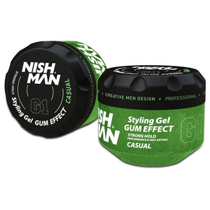 NISHMAN Gum Effect Hair Styling Gel Casual 300 G - Hairwaxshop