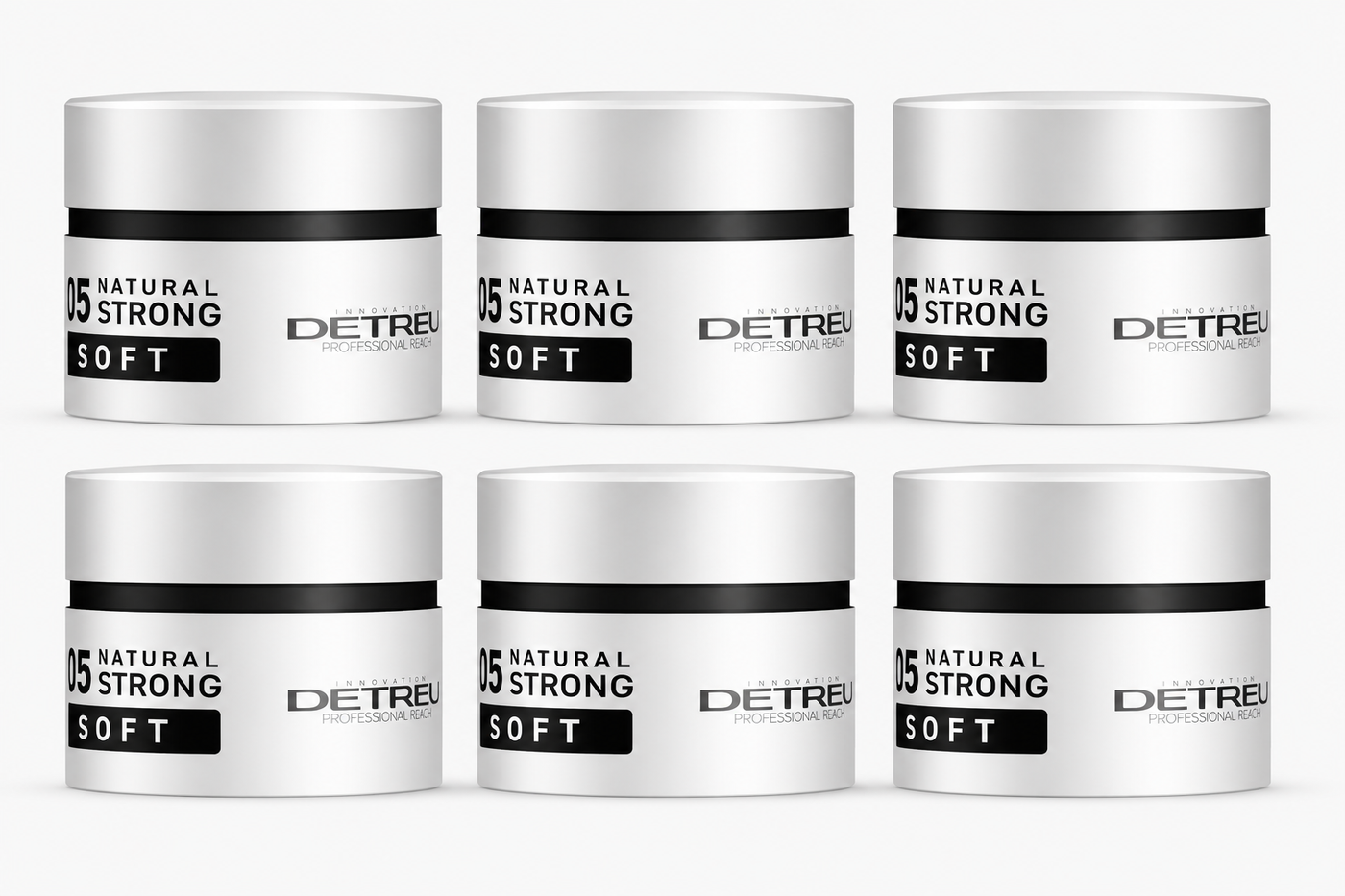 Detreu Cream Wax Natural Strong Soft 6 x 150 ml