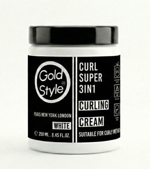 Gold Style 3 in 1White Curling Cream 250 ml - Hairwaxshop