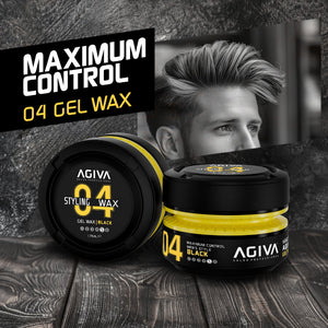 Agiva 04 Hair Styling Wax Black Gel 175 ml - Hairwaxshop