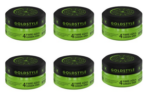 Gold Style Aqua Styling Wax 4 Fibre Green Web 6 stuks - Hairwaxshop