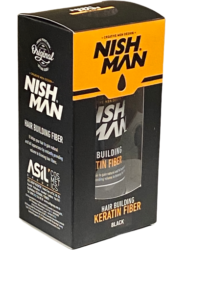 Nishman Hair Bulding Keratin Fiber Black 21 g